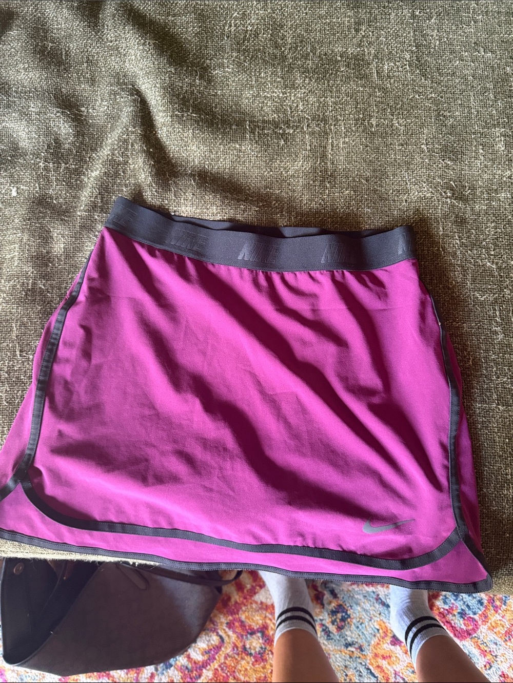 Nike Purple Circle Skater Skirt with Black Trim